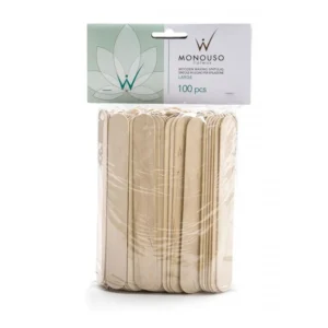 ItalWax Spatulă Lemn Mare Set, Cantitate: 100 buc