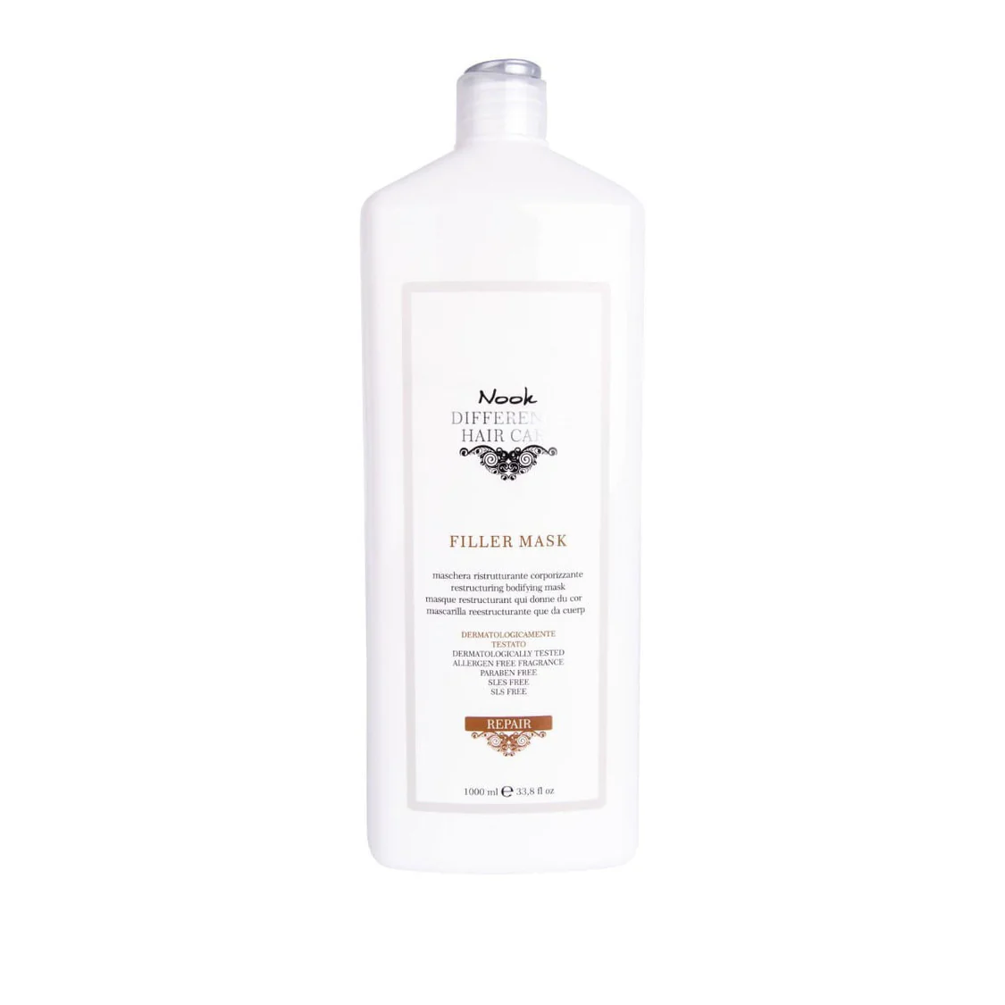 Mască Restructurantă Nook Difference Hair Care Repair Filler Mask Restructuring Bodifying, Cantitate: 1000 ml