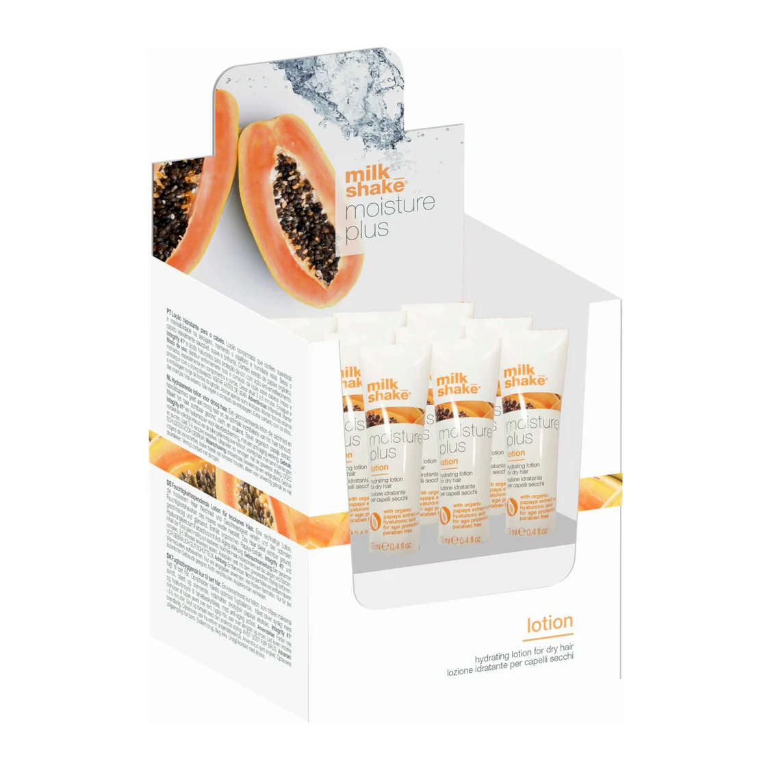 Tratament Intensiv Regenerant Pentru Păr Uscat Cu Extract De Papaya Milk Shake Moisture Plus Lotion 12x12ml